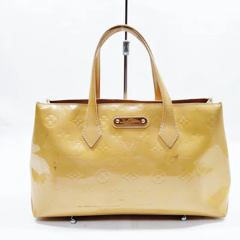 Louis Vuitton Wilshire PM Hand Bag Yellow Vernis SN4099