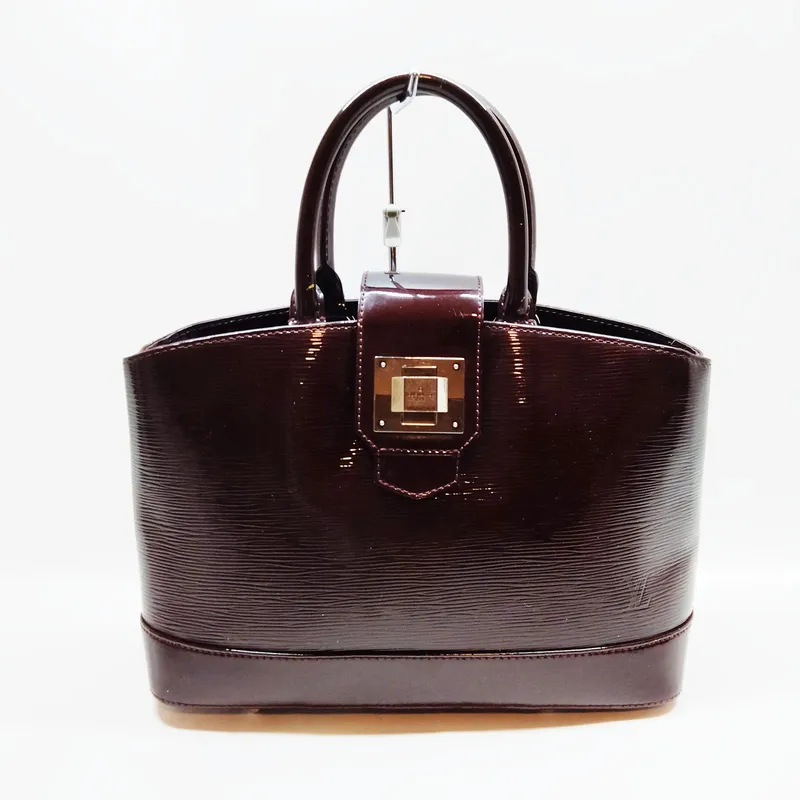 Louis Vuitton Mirabeau PM Epi Electric Hand Bag Burgundy